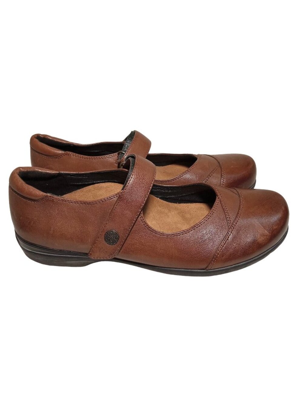 Abeo Abby Leather Mary Jane Shoes Size 6 Orthotic 3D Insole Brown Neutral Planta